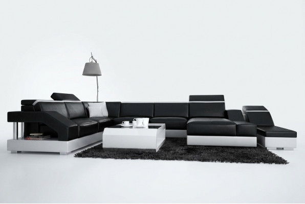 Lederen bank Bank Bank Woongebied Hoekbank Set Ontwerp Modern Bank K5011
