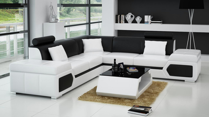 Leren hoekbank L-vorm Bank woonlandschap Decor hoekbank Modern stelontwerp