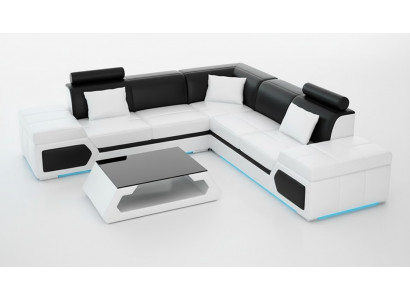 Leren hoekbank L-vorm Bank woonlandschap Decor hoekbank Modern stelontwerp