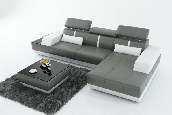 Moderne leren bank bankstel design woonlandschaps hoekbank set decor