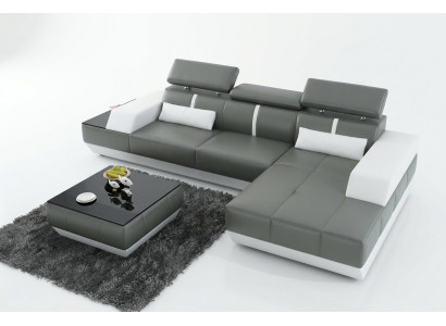 Moderne leren bank bankstel design woonlandschaps hoekbank set decor