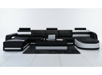 Hoekbank met ergonomische rugleuning en comfortabele armleuningen.
