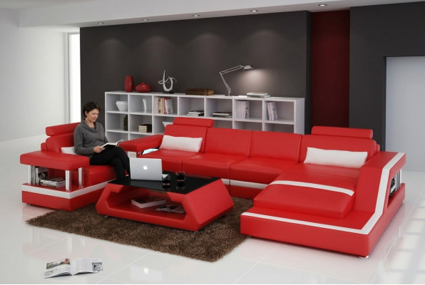 Leren bank Bank Woongebied Modern Hoek Decor Hoekbank Ontwerpgarnituur  Leren bank Woonkamer Modern Hoek Decor Hoekbank Ontwerpmeubilair
