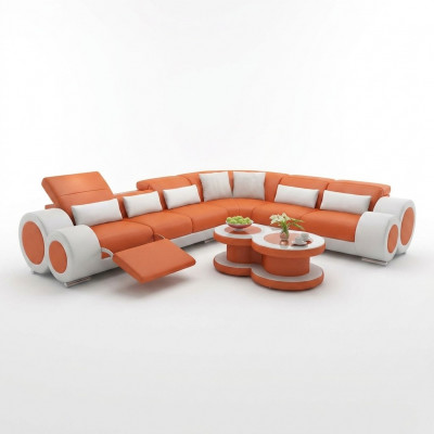 Leren bank Bank Woonlandschap Bank Modern Hoekbank Ontwerp Set  Leren bank Bank Woonlandschap Bank Modern Hoekbank Ontwerp Set