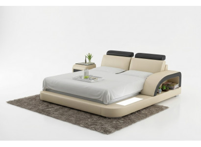 Luxe bedverlichting, leren bedden, sofa, grote huwelijksdekking 140/160/180 cm