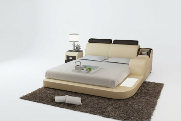 Bed Design Luxe Luxe Bedden Leer Moderne Slaapkamer 140/160/180 LB8813