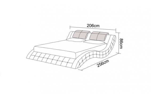 Luxe leren bedontwerp Gestoffeerde bedden Dubbele echtelijke 140/160/180 LB8824