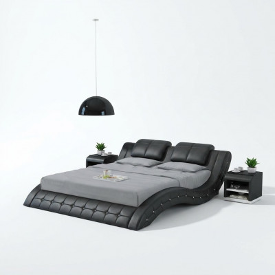Luxe leren bedontwerp Gestoffeerde bedden Dubbele echtelijke 140/160/180 LB8824
