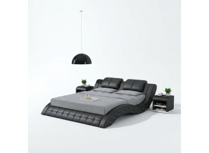 Luxe leren bedontwerp Gestoffeerde bedden Dubbele echtelijke 140/160/180 LB8824