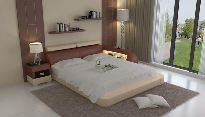 Waterbed Hotel Dubbel Bed Bedden Compleet Lederen Bed Gestoffeerd Bed Water LB8801