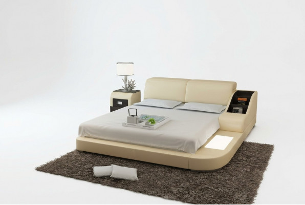 Waterbed Hotel Dubbel Bed Bedden Compleet Lederen Bed Gestoffeerd Bed Water LB8815