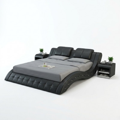 Waterbed Hotel Dubbel Bed Bedden Compleet Lederen Bed Gestoffeerd Bed Water LB8824