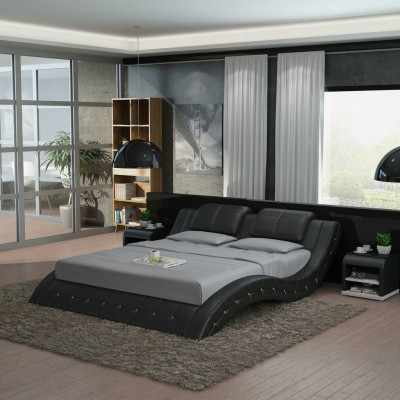 Waterbed dubbel bed bedden compleet lederen bed gestoffeerd water LB8824B.