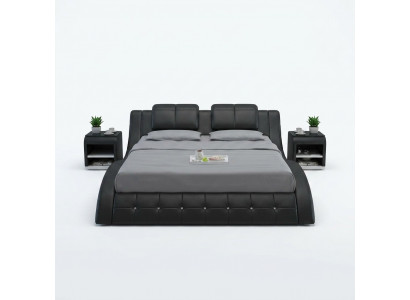 Waterbed dubbel bed bedden compleet lederen bed gestoffeerd water LB8824B.