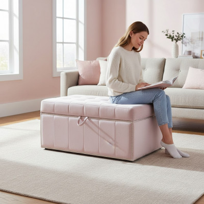 Hocker Voetenbank Ottomaanse Zitkruk Zitzak Woonkamer Designer Koffer