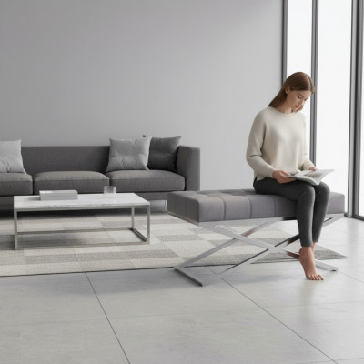 Poef Voetenbank Ottoman Zitpoef Zitzak Woonkamer Designer Pufa LX