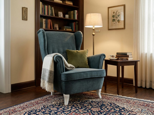 Ontwerp TV-loungeclubfauteuil oorfauteuil leunstoel Ontspannen gestoffeerde stoel Nieuw