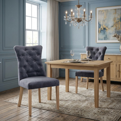 Designerstoel Chesterfield leunstoel gestoffeerde stoelen gastro eetkamer nieuw Ashley.