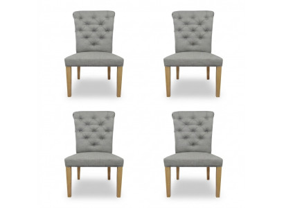 4x Stoelen Stoel Bekleding Ontwerp Lounge Zitje Leuning Set Fauteuil Chesterfield