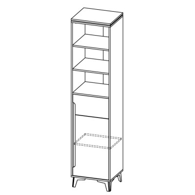 Hoge kast design vitrinekast kast vitrinekast plank woonkamer meubels planken nieuw