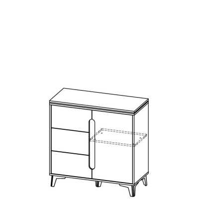 Dressoir Highboard Sideboard Kast Modern Woonkamer Collectie Vitrinekast