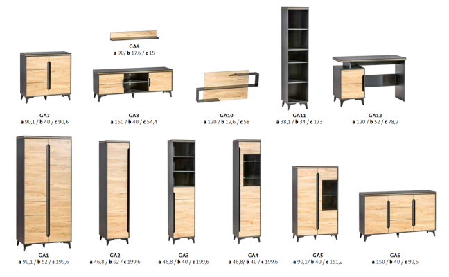 TV-lowboard Gappa TV-tafel TV-kast modern woonkamercollectie walnoot
