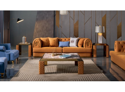 Luxus Design Tisch Kaffee Beistell Tische Wohnzimmer Quadratisch Italien Möbel