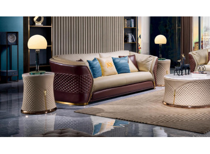 Designer Sofa 3 Sitzer Couch Polster Sofas Designsofa Neu Sitz Dreisitzer Holz
