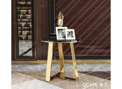 Marmor Beistelltisch aus Edelstahl modern, eleganter Design