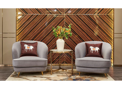 Wohnzimmer Set 2x Sessel Beistelltisch Tisch Sofa Couchtisch Tisch Beistell 3tlg