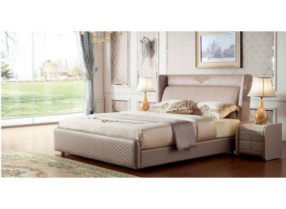 Bett 2x Nachttisch Schlafzimmer Set Designer Luxus Bettgestellt Konsolen Tische