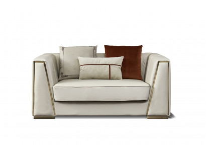Klassisches Chesterfield-Sofa aus Textilleder in Braun