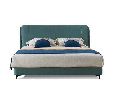 Luxus Schlafzimmer Bett Design Polster Betten Möbel Schlaf Hotel Turkis Doppel