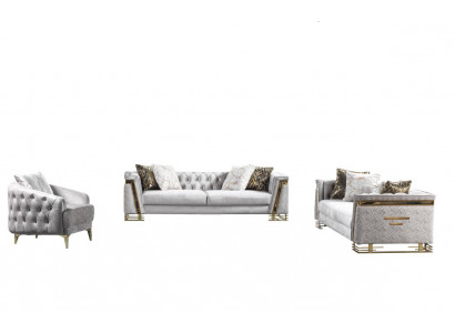 Sitzgarnitur Wohnlandschaft Sofa-Set Wohnzimmergarnitur Sofas Polstergarnitur