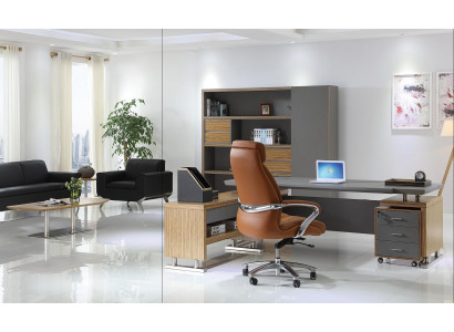 Elegantes Chesterfield-Sofa aus Leder in Braun für Wohnzimmer