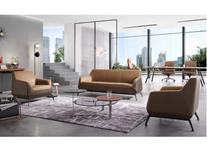 Kunstleder Chesterfield-Sofa in Schwarz modern und elegant