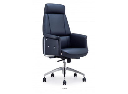 Leder Sessel modern in Schwarz