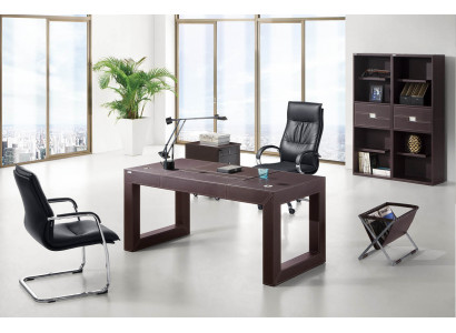 Leder-Couchtisch in Holzoptik modern elegant