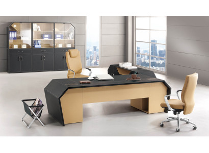 Leder Chesterfield-Sofa modern in Schwarz
