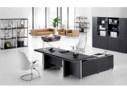 Leder-Couch Chesterfield modern in Schwarz für eleganten Wohnstil