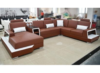 ecksofa led beleuchtet couch sofa eck ledersofa couchen wohnlandschaft garnitur