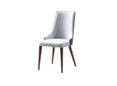 Stuhl Lehnstuhl Modern Design Möbel Luxus Esszimmer Stühle Küche Holz Textil