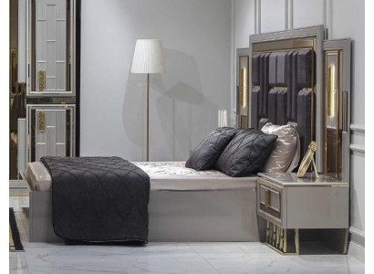 Betten Schlafzimmer Luxus Bettrahmen Design Polster Bett Designer Möbel Gold Neu