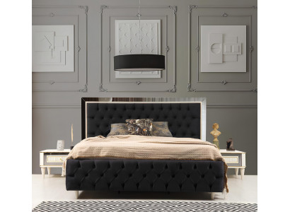 Chesterfield Bett mit gepolstertem Design Luxus Doppel Hotelbetten Luxus