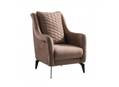 Moderner Luxus Sessel Polster Braun Italienischer Stil Design Modern Möbel Neu
