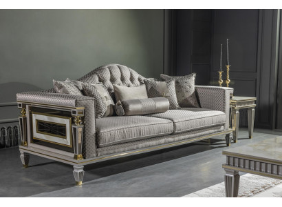 Silber Grau Sofa Couch Dreisitzer Luxus Möbel xxl couchen big sofas 235cm