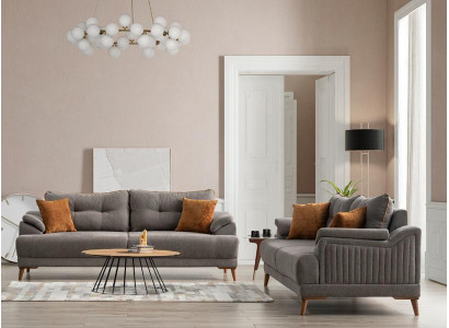 Komfortable Sofagarnitur 3+3 Sitzer Gemütliche Couchgarnitur Wohnlandschaft
