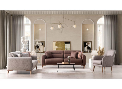 Komfortable 3+3+1 Sofagarnitur Stilvolles Designer Luxus Relaxgarnitur Loungeset