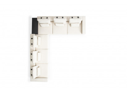 L-Form Weiße Couch Wohnzimmerkombination Ecksofaset Eckcouchgruppe Sofa