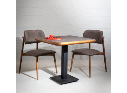 Landhausstil 5tlg. Esszimmer Set: Holztisch mit gemütlichen Stühlen